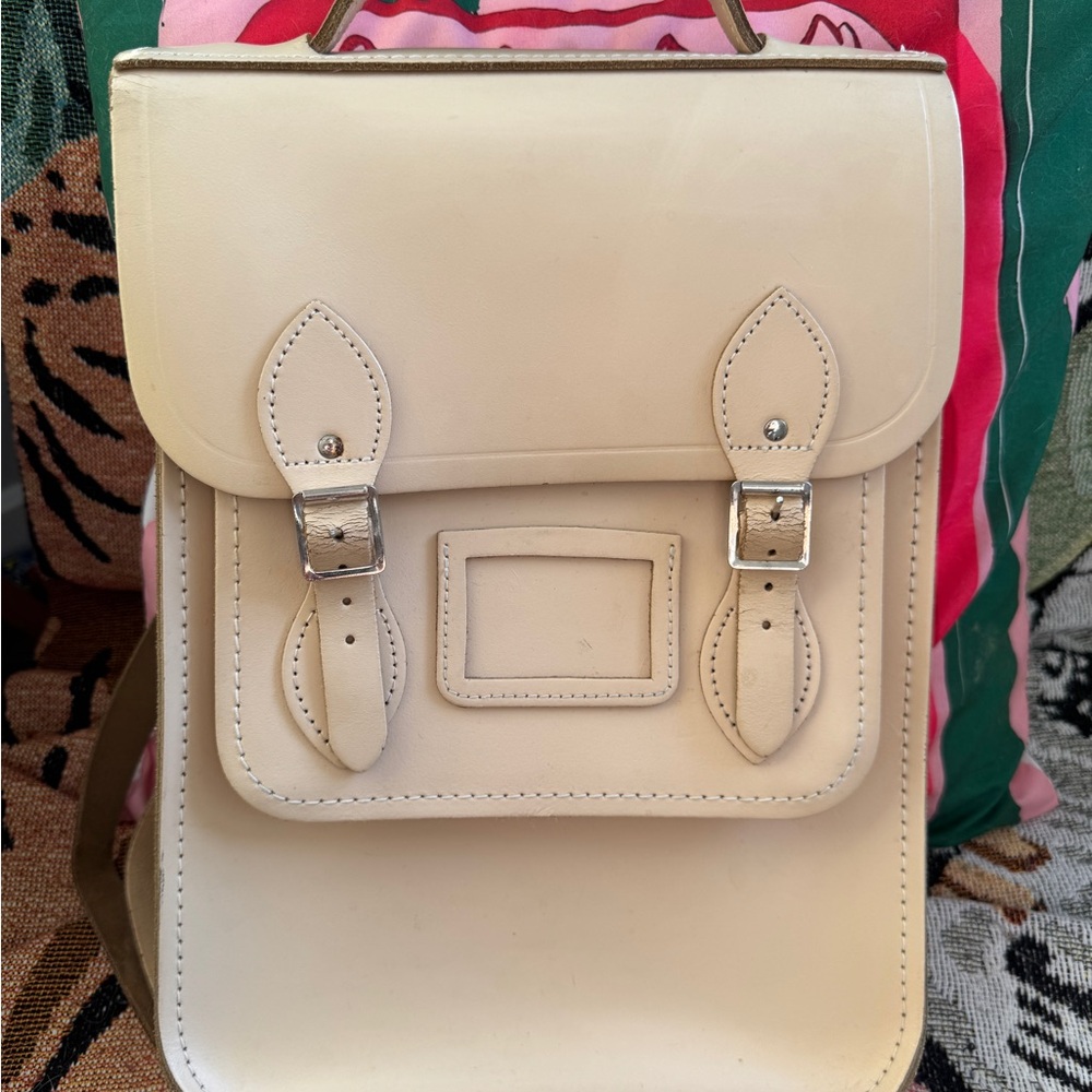 The Cambridge Satchel Company Cream Leather Backpack